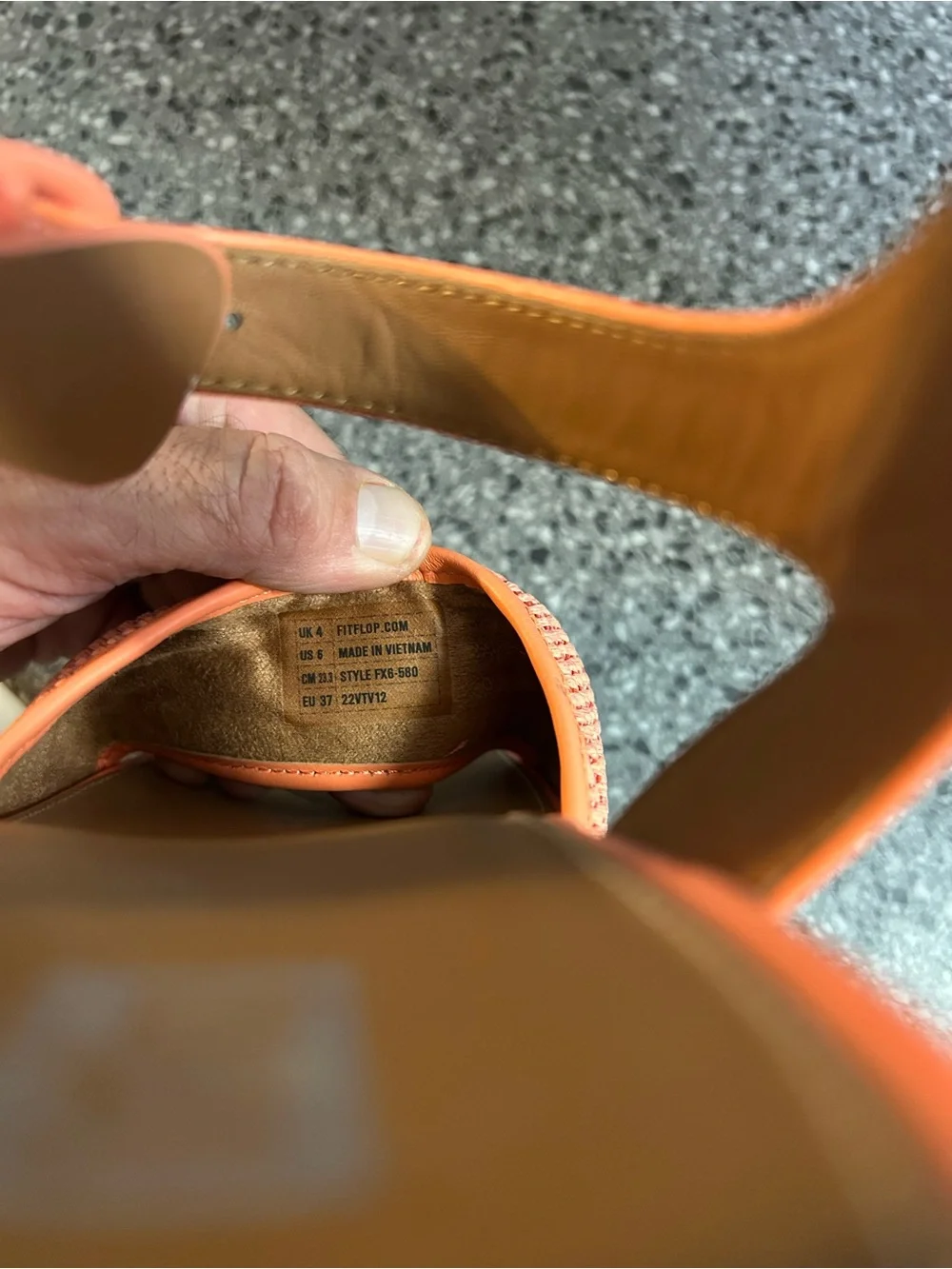 Fitflop Orange Woven Cork Platform Sandals